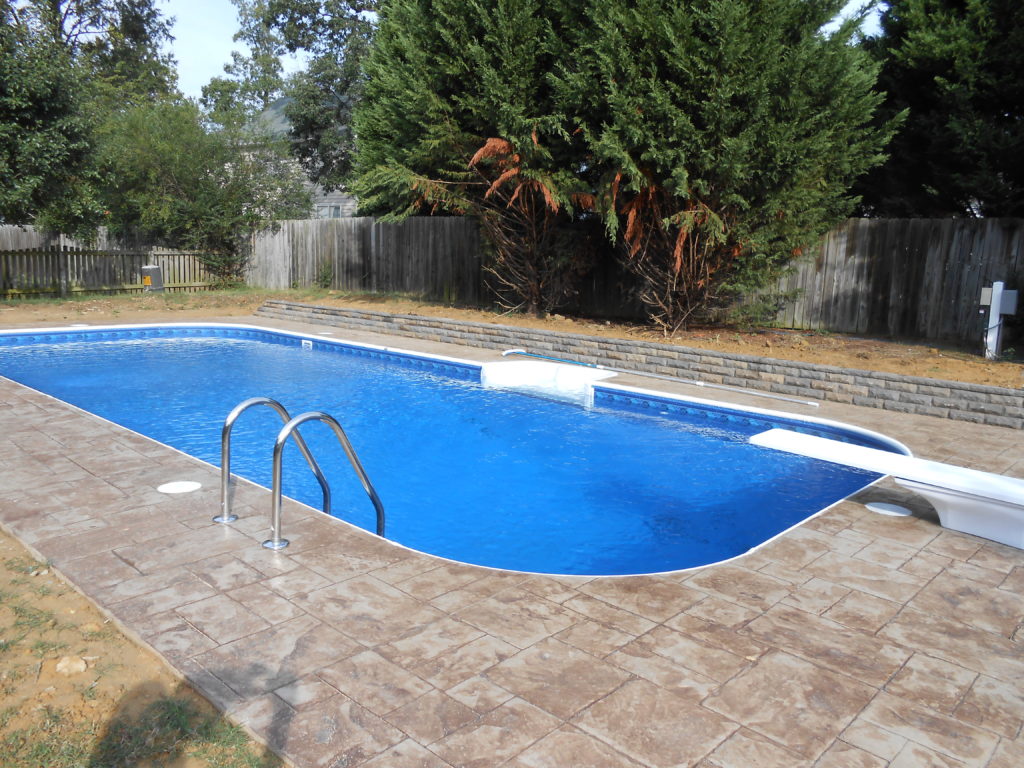 rectangle inground pool with 4ft radius corners
